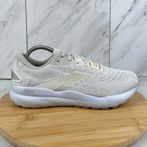 Brooks Ghost 16 Womens Size 10.5 B White Grey Athletic Running Shoes 1204071B151